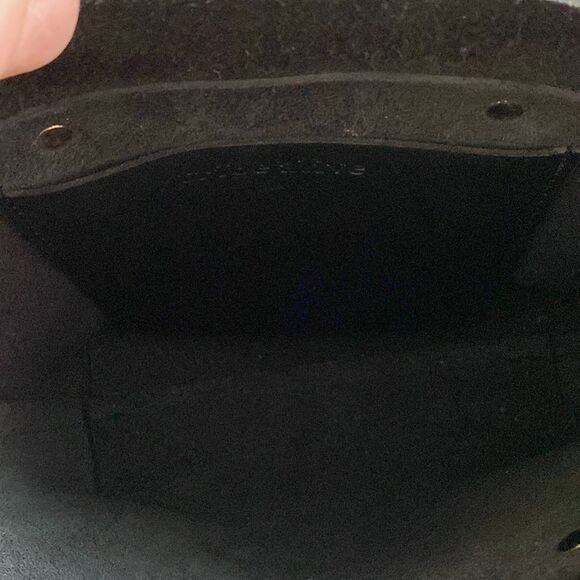 Anthropologie Black Tribe Alive Leather Gold Brass Handle Handbag - Picture 5 of 11